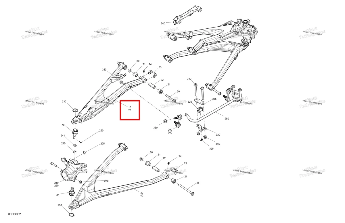 Деталь 706204360 на схеме узла 2023 Can-Am Maverick Turbo RR - RS Suspension - Front Components
