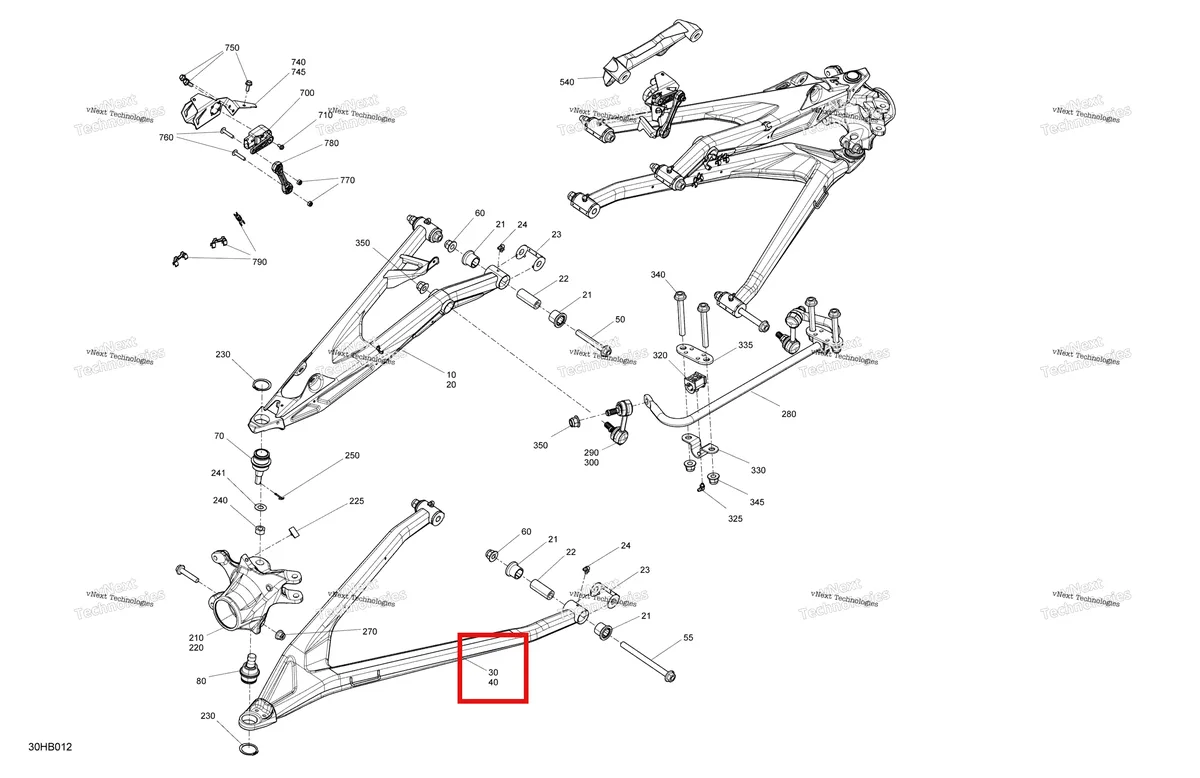 Деталь 706204659 на схеме узла 2022 Can-Am Maverick Turbo RR - XRS - CE Suspension - Front Components