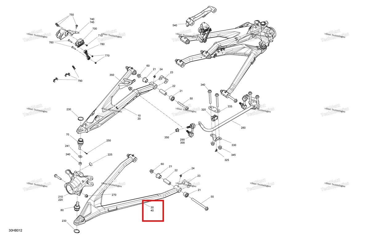 Деталь 706204660 на схеме узла 2022 Can-Am Maverick Turbo RR - XRS - CE Suspension - Front Components