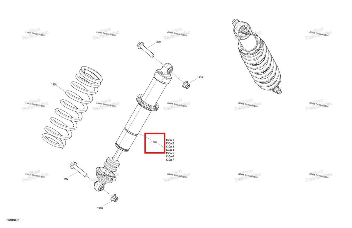 Деталь 706204709 на схеме узла 2022 Can-Am Maverick Sport MAX 1000R - DPS Suspension - Front Shocks