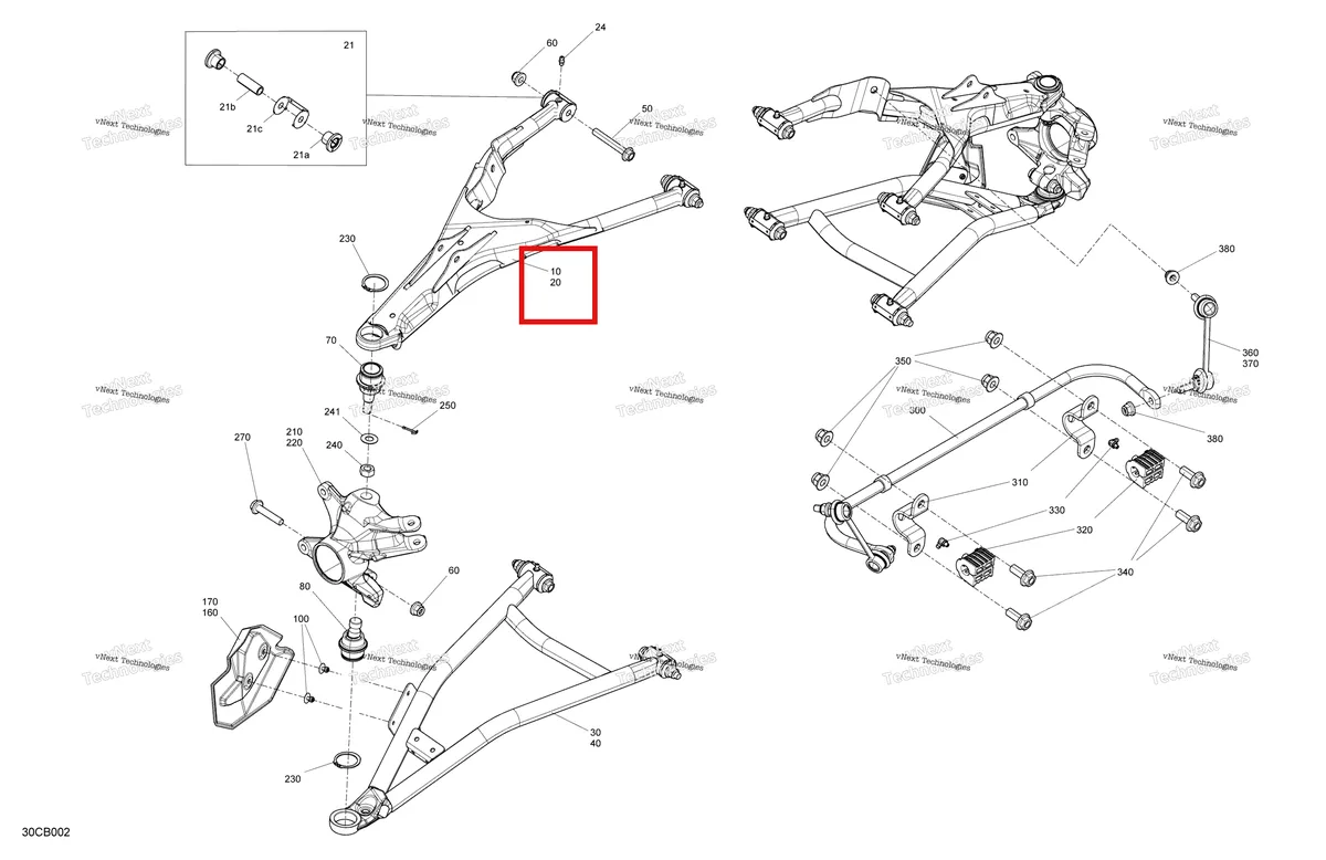 Деталь 706204748 на схеме узла 2022 Can-Am Traxter HD10 - XMR - CE Suspension - Front Components