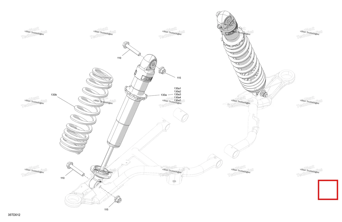Деталь 706205062 на схеме узла 2024 Can-Am Renegade 650 EFI - 4TRA - X MR Package - Catalyst Gray Suspension - Front Shocks