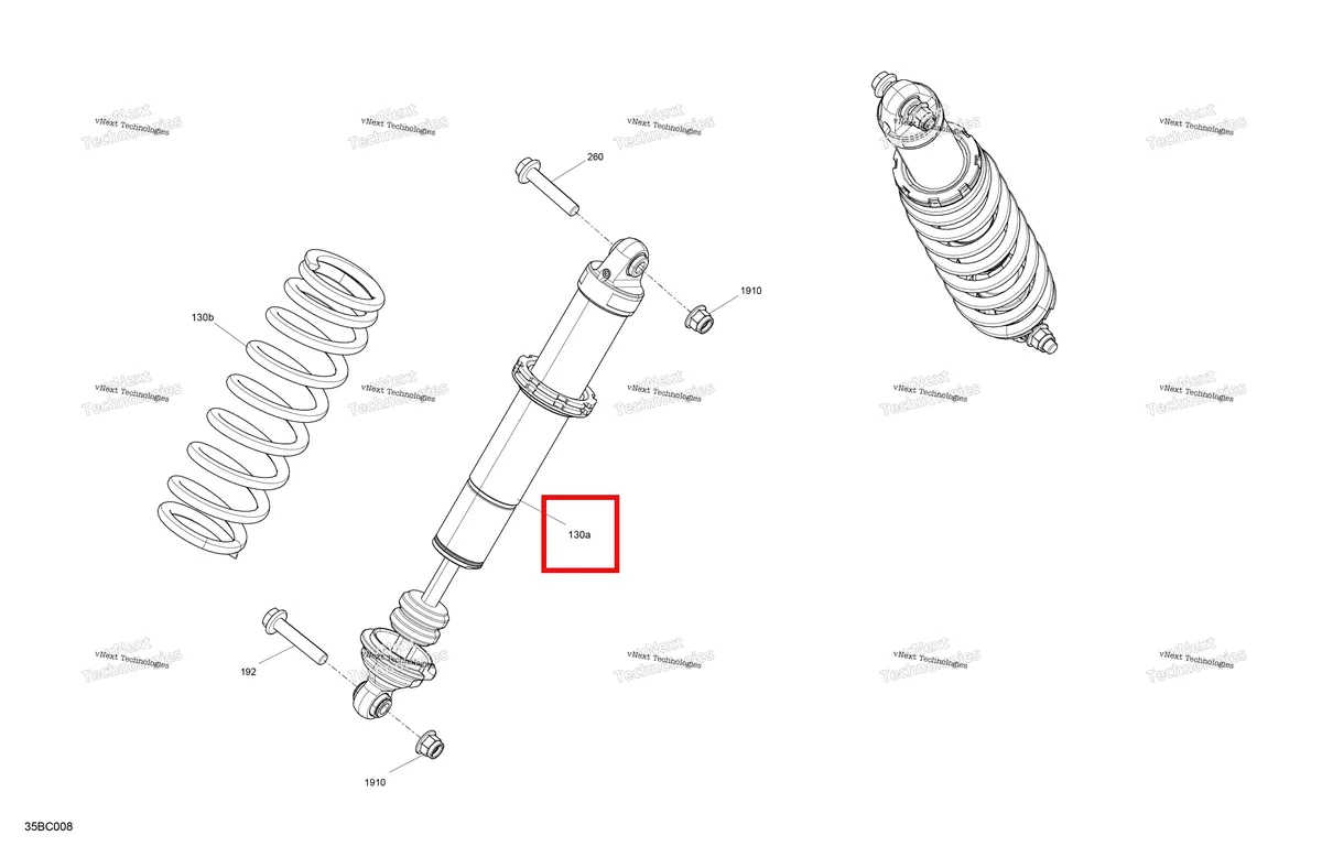Деталь 706205079 на схеме узла 2023 Can-Am Maverick Sport 1000R - DPS Suspension - Front Shocks