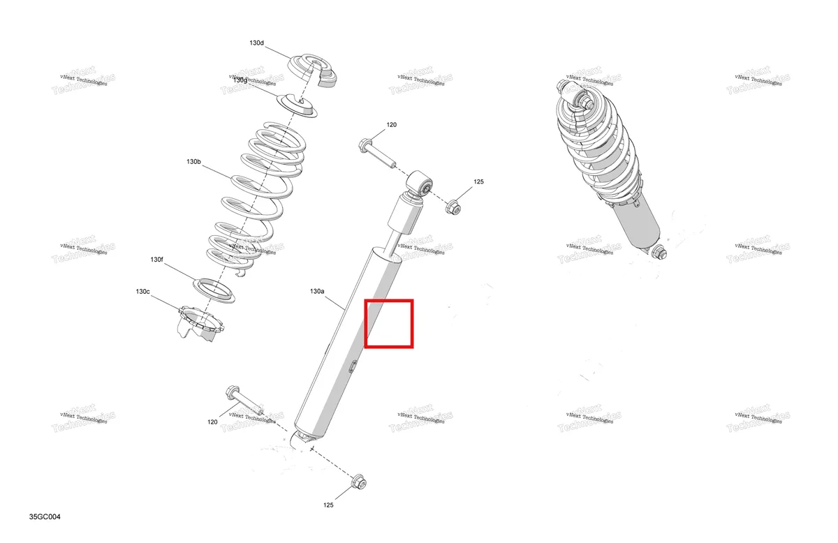 Деталь 706205107 на схеме узла 2023 Can-Am Outlander 570 EFI - MR Suspension - Front Shocks