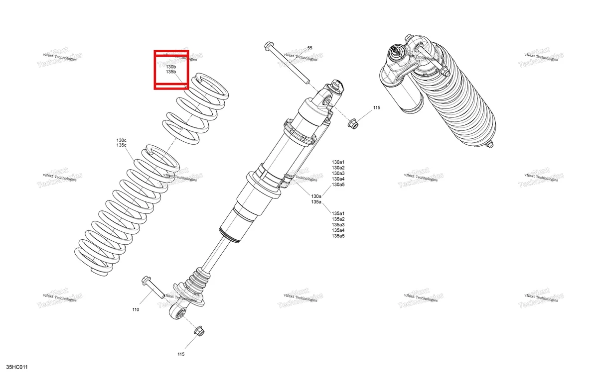 Деталь 706205342 на схеме узла 2023 Can-Am Maverick Turbo RR - XRS STD Suspension - Front Shocks
