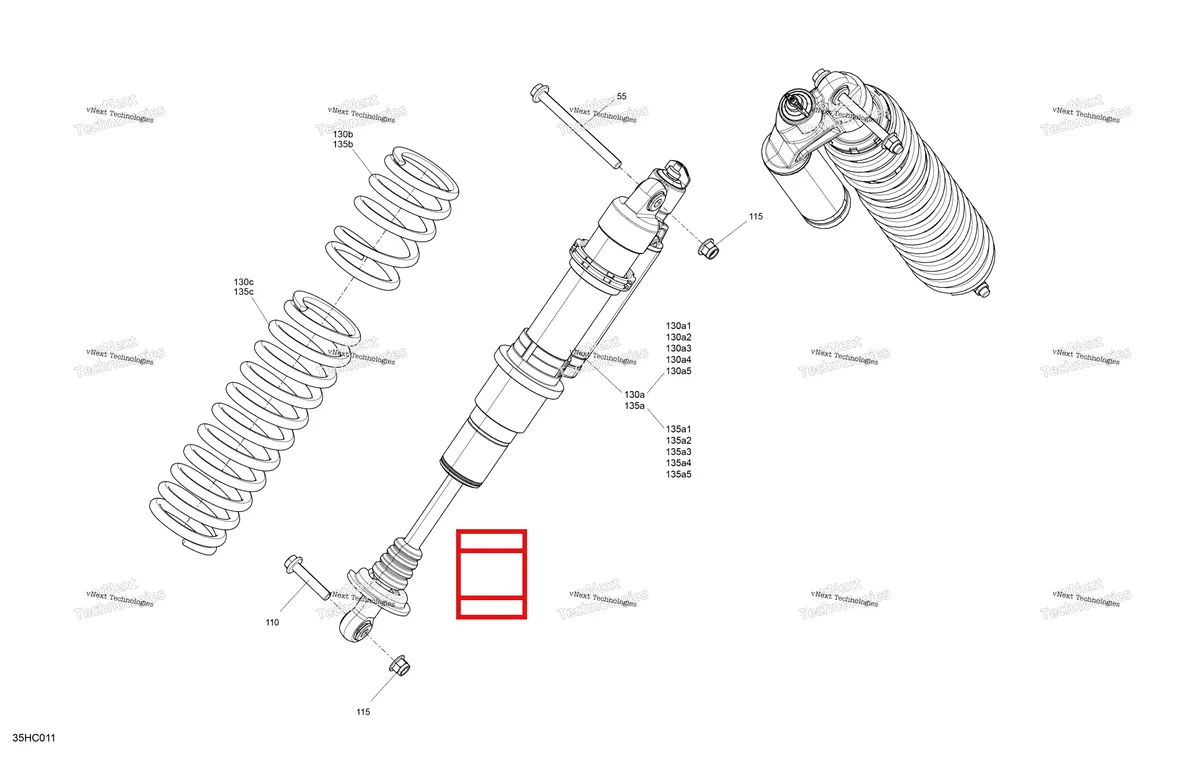 Деталь 706205353 на схеме узла 2023 Can-Am Maverick MAX Turbo RR - XRS STD Suspension - Front Shocks