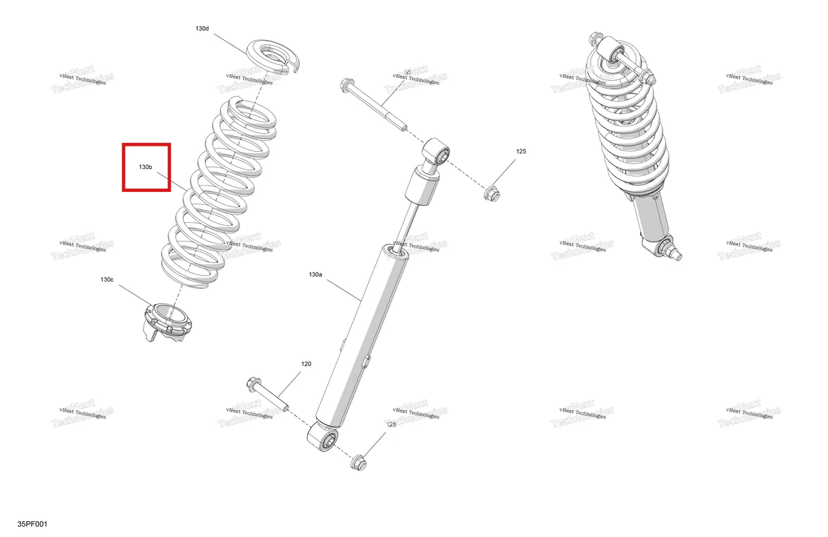 Деталь 706205937 на схеме узла 2026 Can-Am OUT-MAX - 6X6 - DPS - 700 EFI - 2FTB - Granite Grey Suspension - Front Shocks