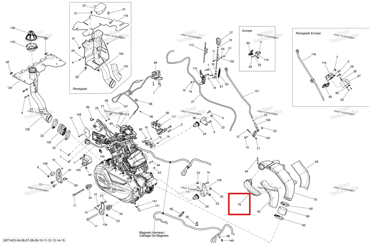 Деталь 706600018 на схеме узла 2014 Can-Am OUTLANDER MAX 1000EFI LTD Engine