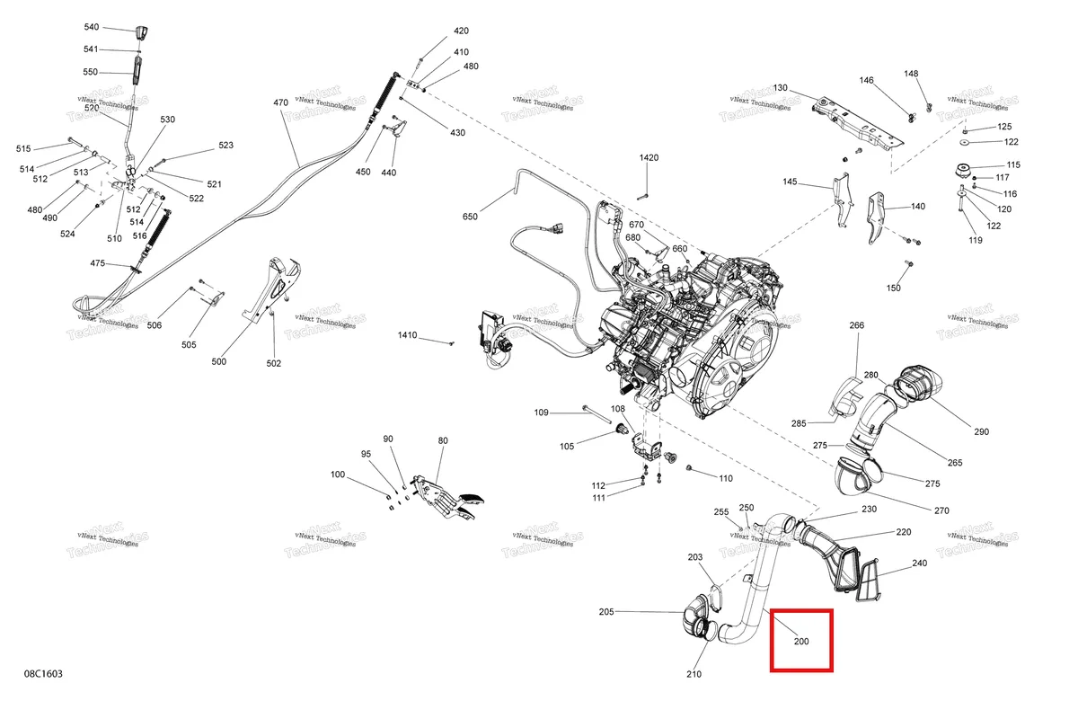 Деталь 706600064 на схеме узла 2016 Can-Am TRAXTER HD8 Engine And Engine Support