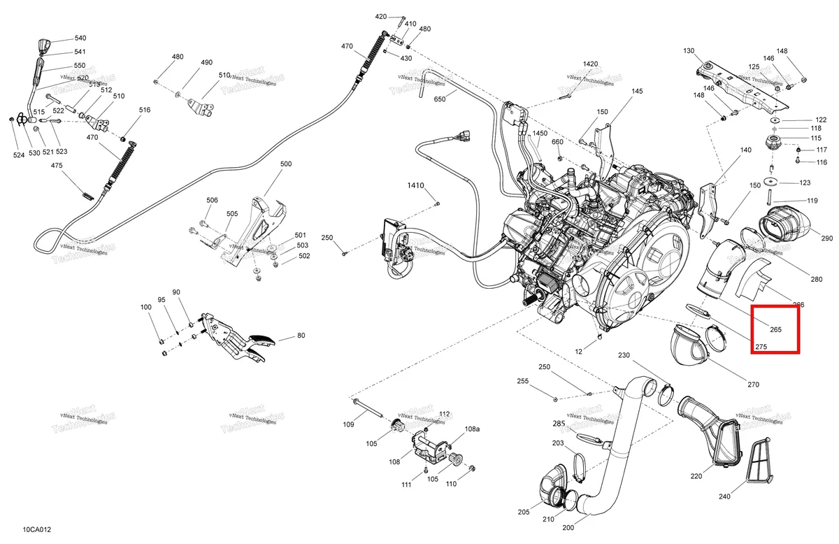 Деталь 706600065 на схеме узла 2021 Can-Am Traxter HD8 - DPS - CE Engine - System