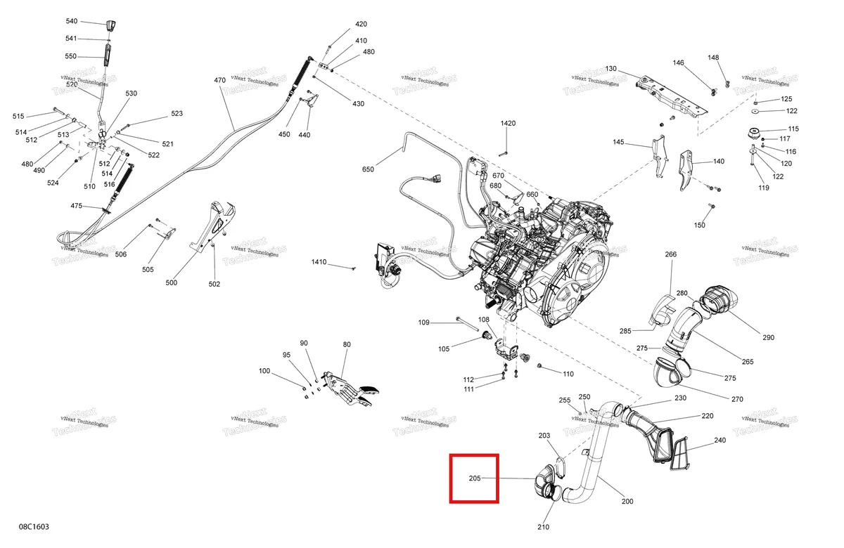 Деталь 706600083 на схеме узла 2016 Can-Am TRAXTER HD8 Engine And Engine Support