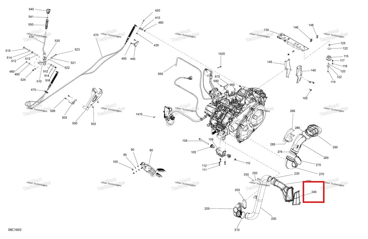Деталь 706600086 на схеме узла 2016 Can-Am TRAXTER HD8 Engine And Engine Support