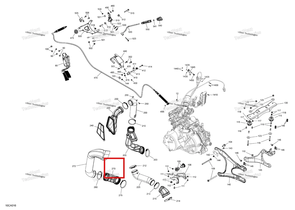 Деталь 706600145 на схеме узла 2021 Can-Am Defender HD5 - BASE DPS Engine - System