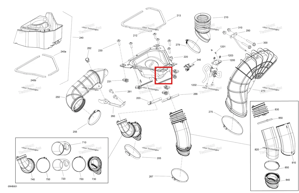 Деталь 706600148 на схеме узла 2022 Can-Am Maverick Turbo RR - DS - CE Engine - Air Duct