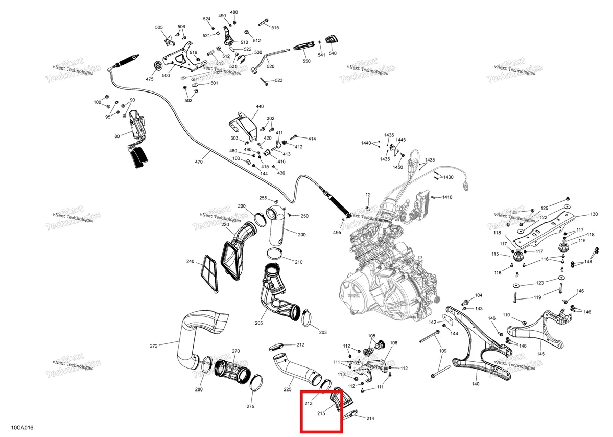 Деталь 706600153 на схеме узла 2021 Can-Am Defender HD5 - BASE DPS Engine - System
