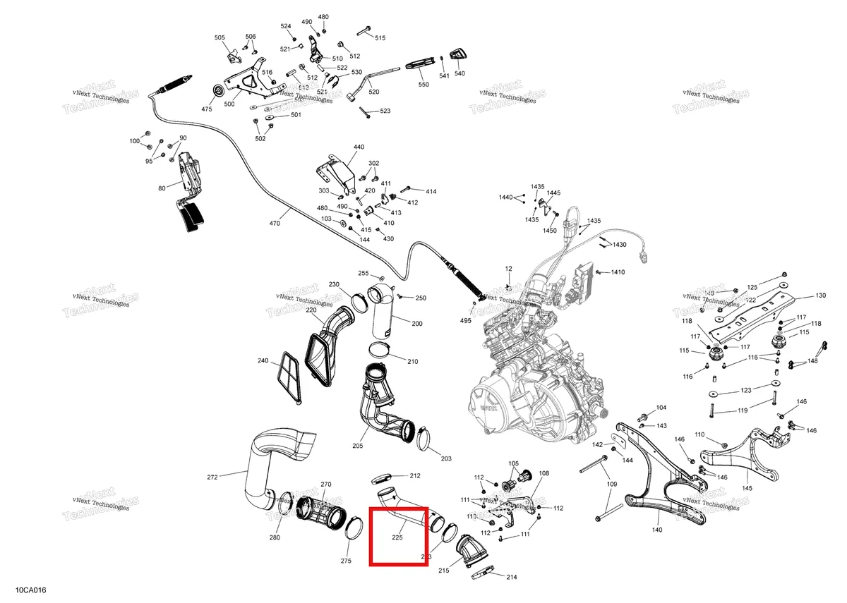 Деталь 706600154 на схеме узла 2021 Can-Am Defender HD5 - BASE DPS Engine - System
