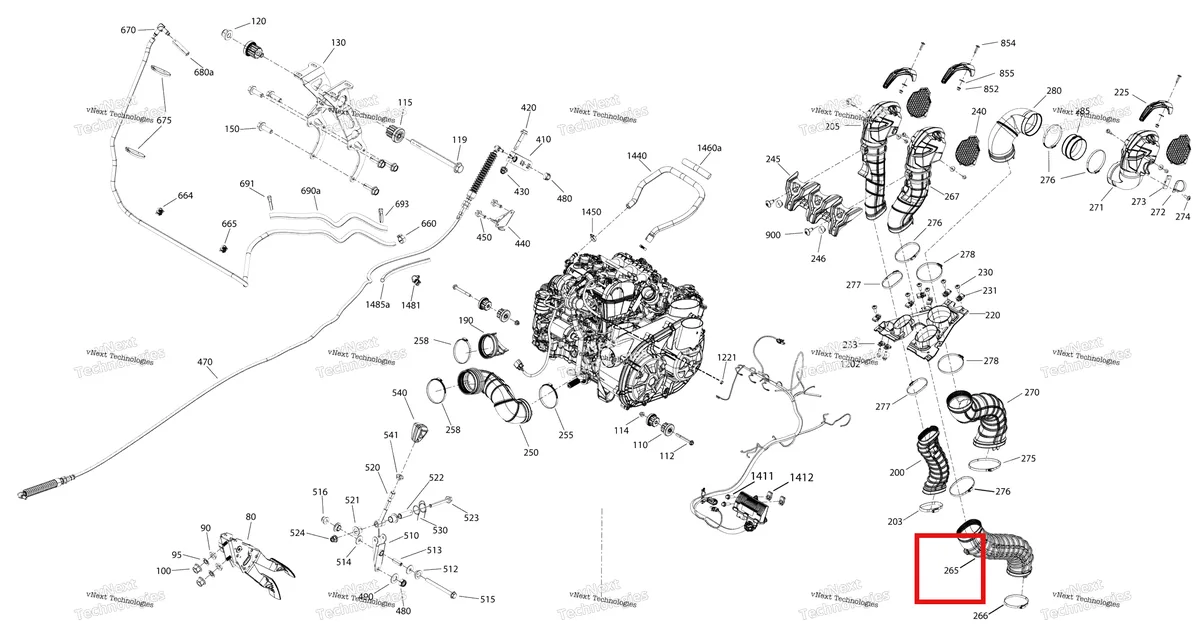 Деталь 706600222 на схеме узла 2019 Can-Am Maverick Turbo Engine - Turbo - Package Xmr