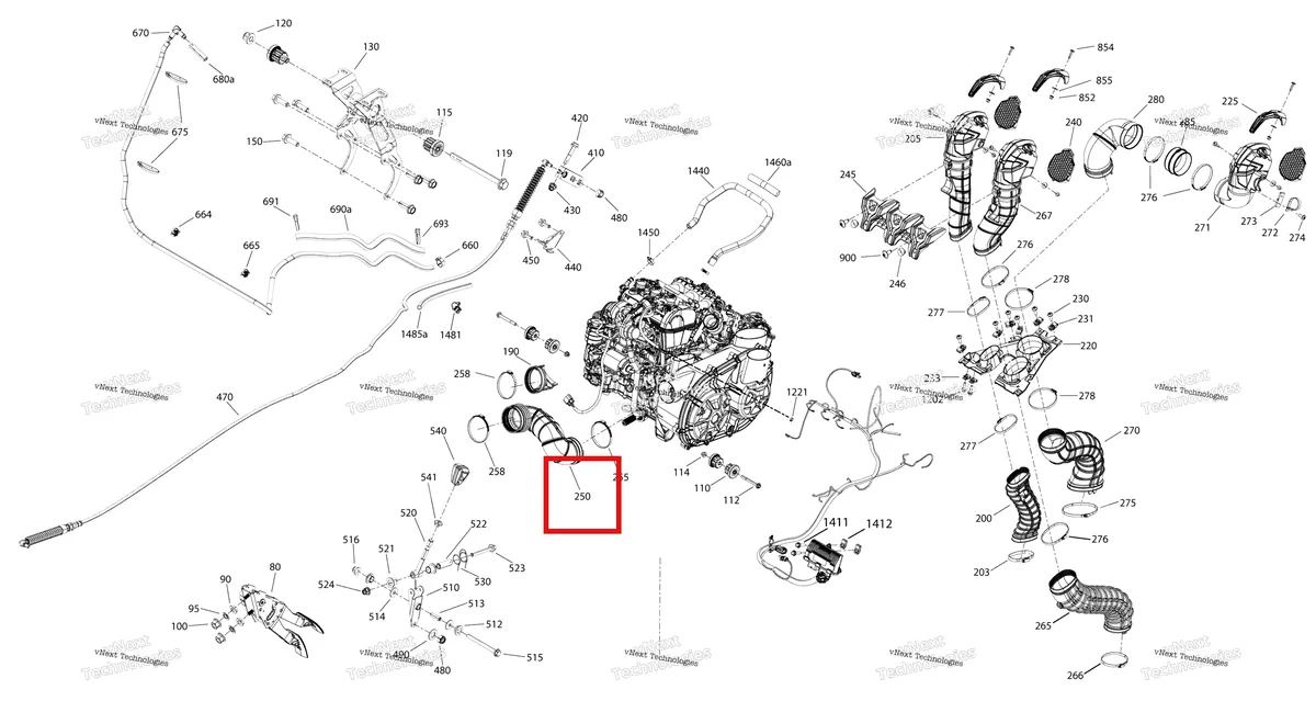 Деталь 706600224 на схеме узла 2019 Can-Am Maverick Turbo Engine - Turbo - Package Xmr