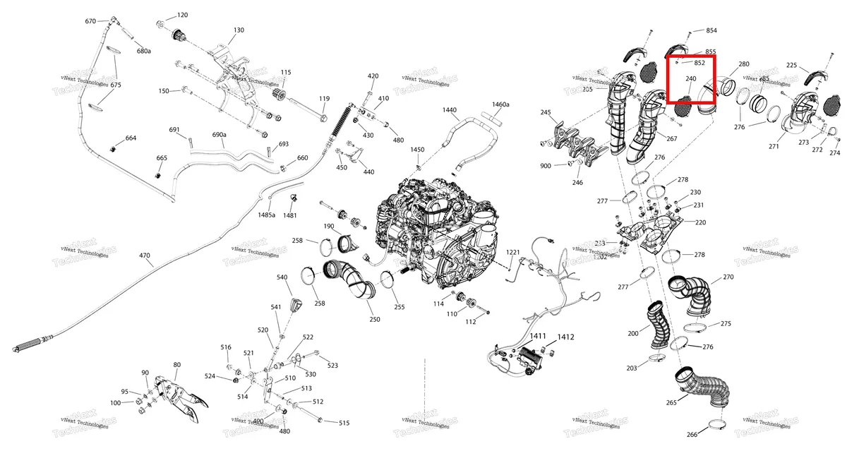 Деталь 706600254 на схеме узла 2019 Can-Am Maverick Turbo Engine - Turbo - Package Xmr