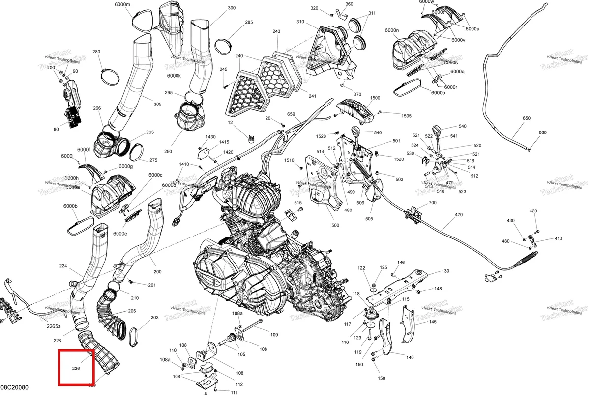 Деталь 706600283 на схеме узла 2020 Can-Am Maverick Sport 1000R - XMR Engine