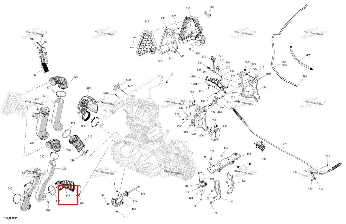 Деталь 706600349 (Переходник Can-Am Commander 1000R EFI DPS (2022) (706600349)) на схеме узла 2026 Can-Am Commander MAX - 1000R EFI - XT - 6KTB - Timeless Black Metallic - 64