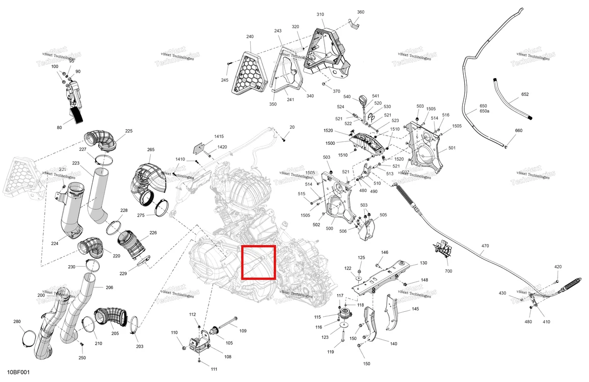 Деталь 706600353 (Переходник Can-Am Commander 1000R EFI DPS (2022) (706600353)) на схеме узла 2026 Can-Am Commander - 1000R EFI - DPS - 6PTB - Compass Green - 60