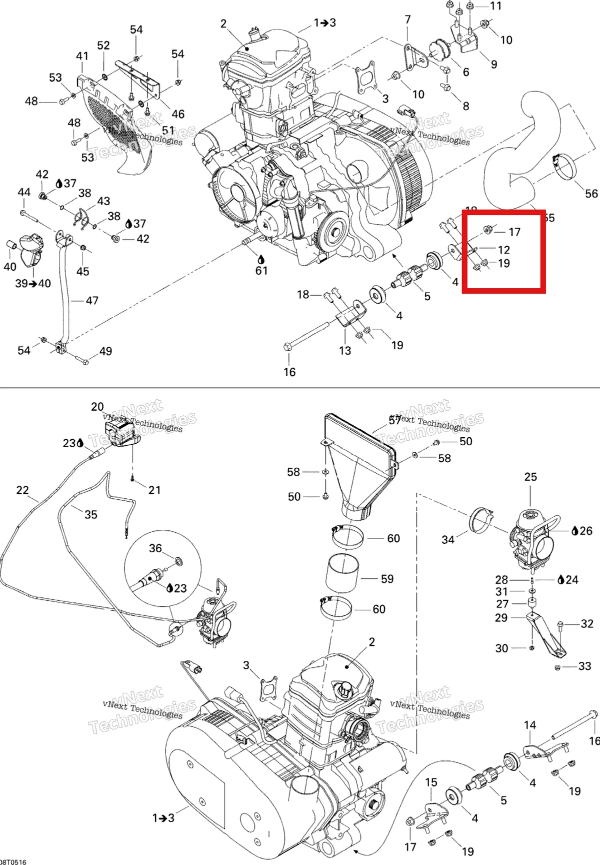 Деталь 707000132 на схеме узла Engine And Engine Support
