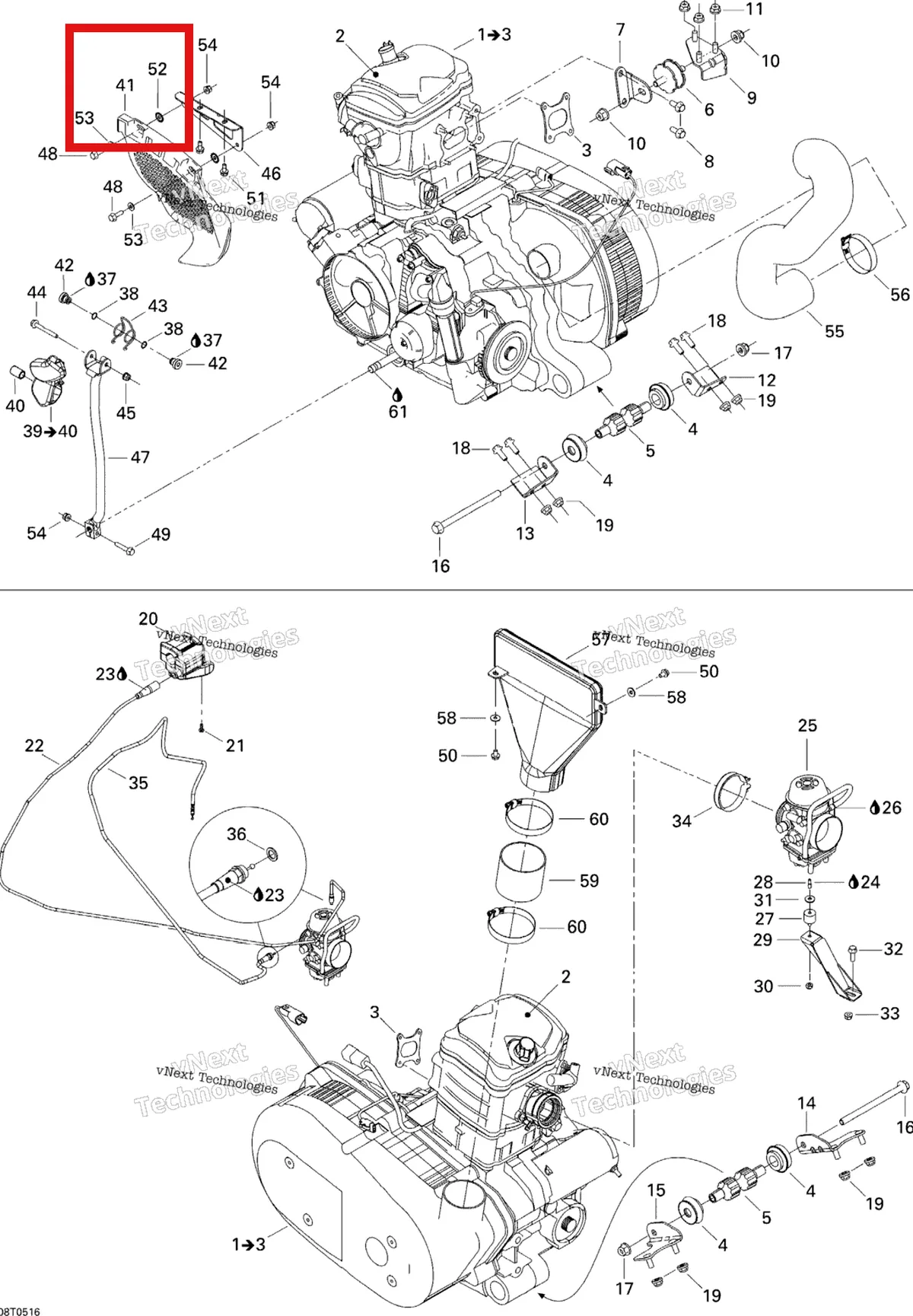 Деталь 707000139 на схеме узла Engine And Engine Support