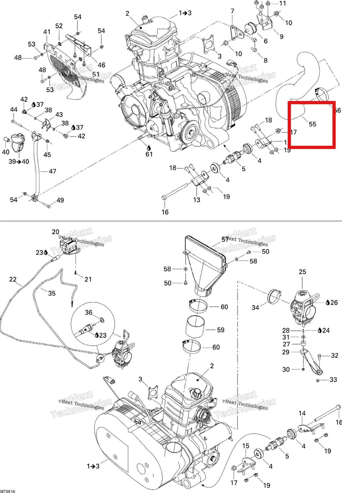 Деталь 707000152 на схеме узла Engine And Engine Support
