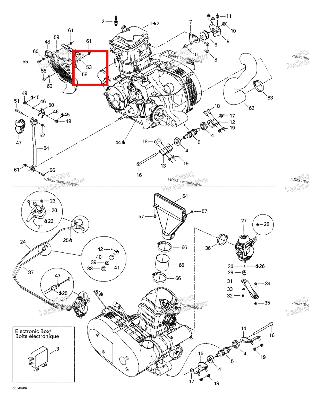 Деталь 707000187 на схеме узла 2002 Can-Am Quest, Blue/bleu Engine And Engine Support