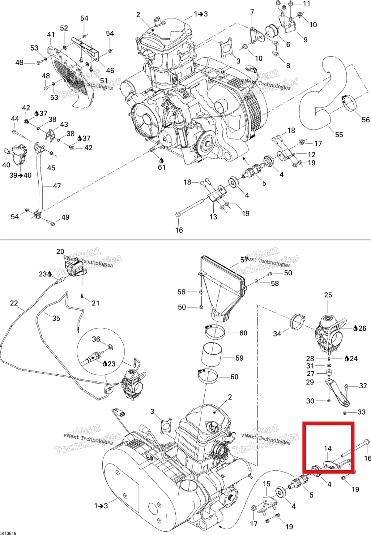 Деталь 707000207 на схеме узла Engine And Engine Support