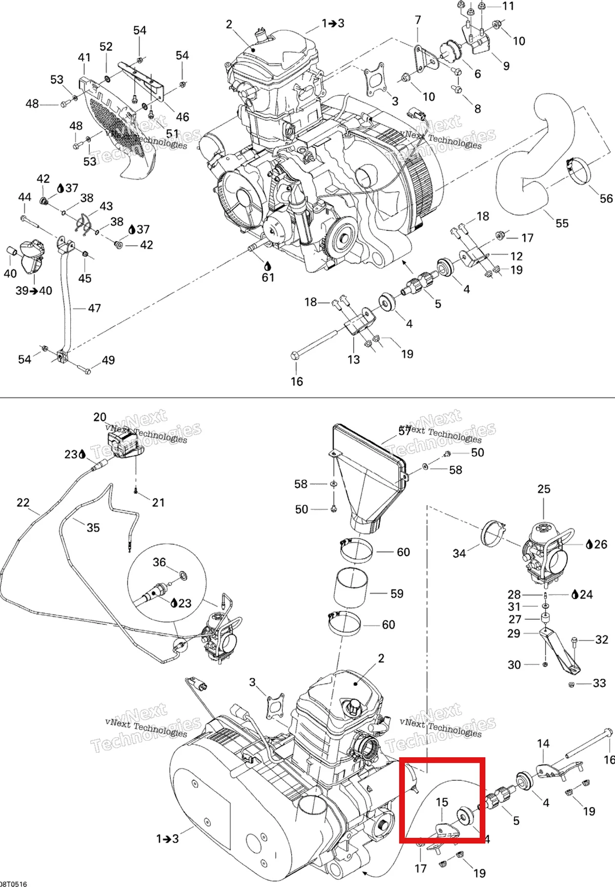 Деталь 707000210 на схеме узла Engine And Engine Support