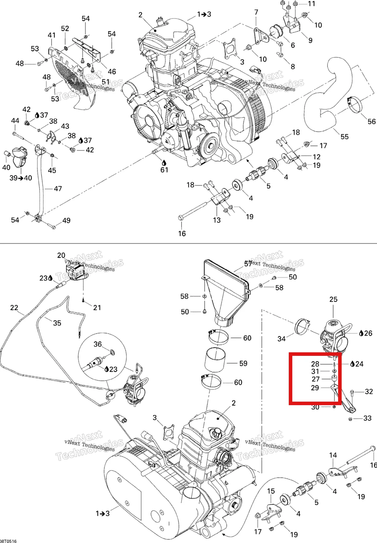 Деталь 707000248 на схеме узла Engine And Engine Support