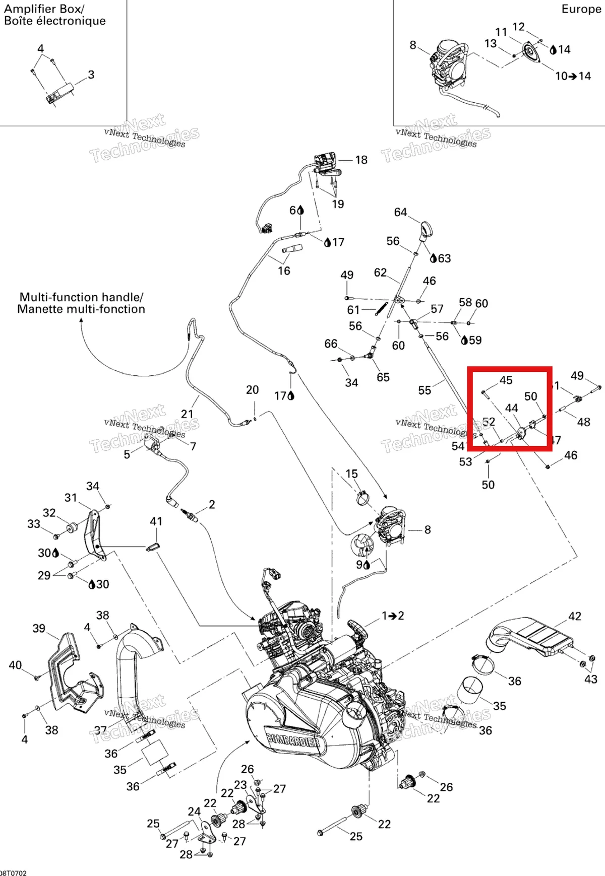 Деталь 707000295 на схеме узла 2007 Can-Am Outlander 400 STD 4 X 4 Engine And Engine Support