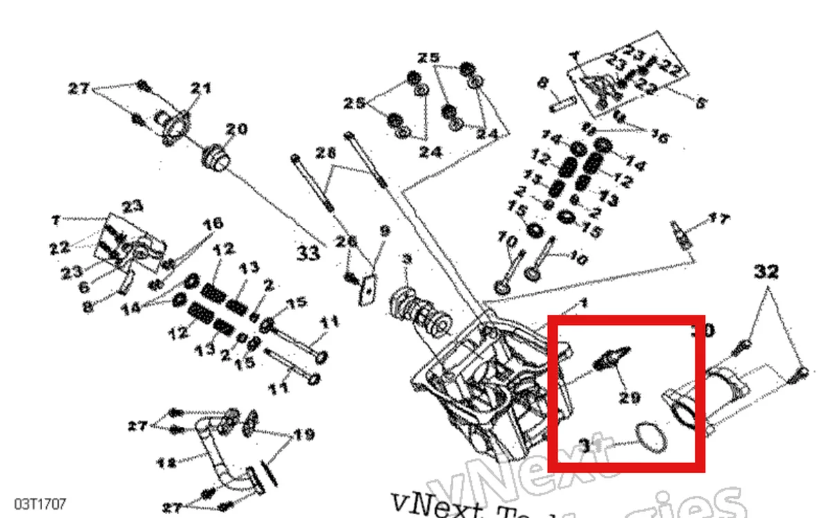 Деталь 707000306 на схеме узла 2026 Can-Am 001- DS 250 Cylinder Head International