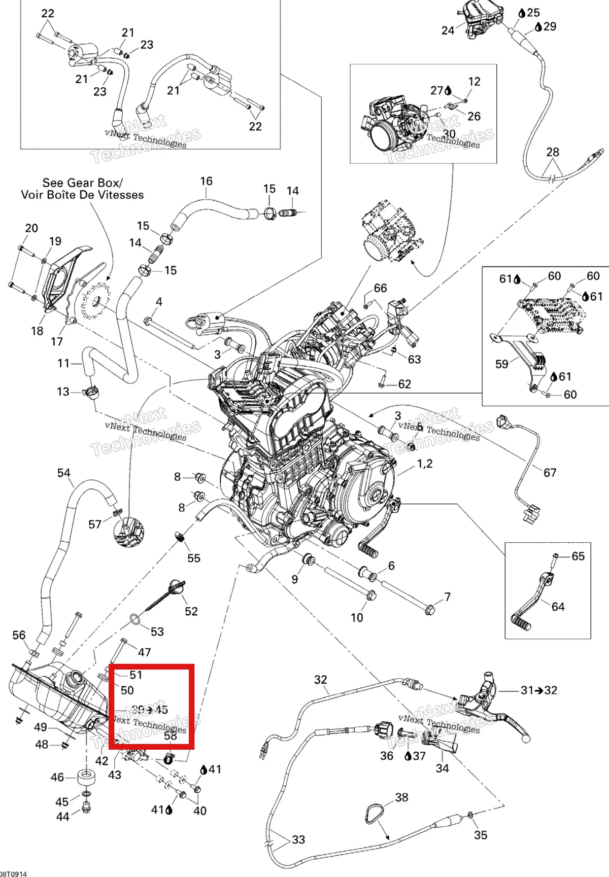 Деталь 707000474 на схеме узла Engine