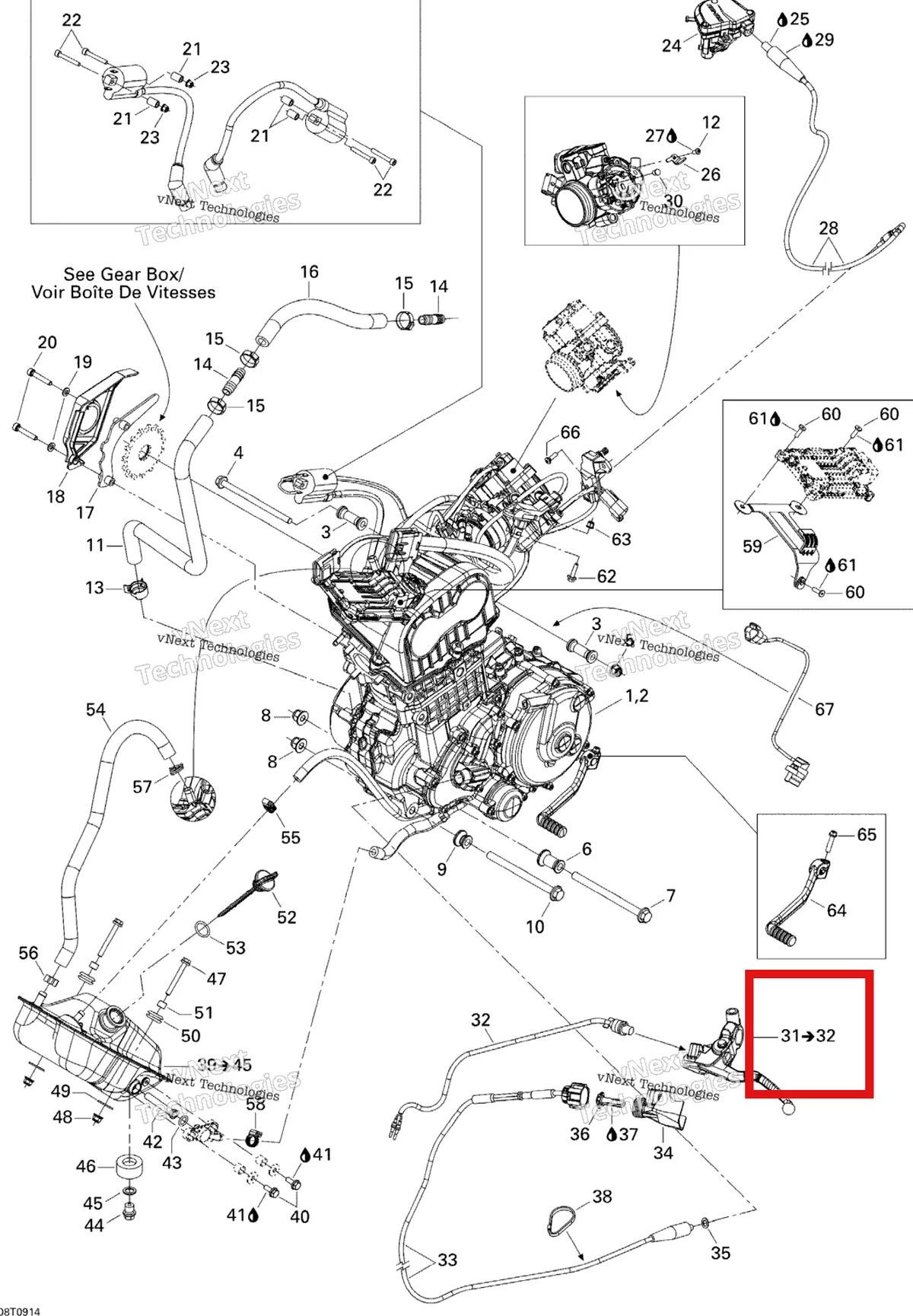 Деталь 707000592 на схеме узла Engine