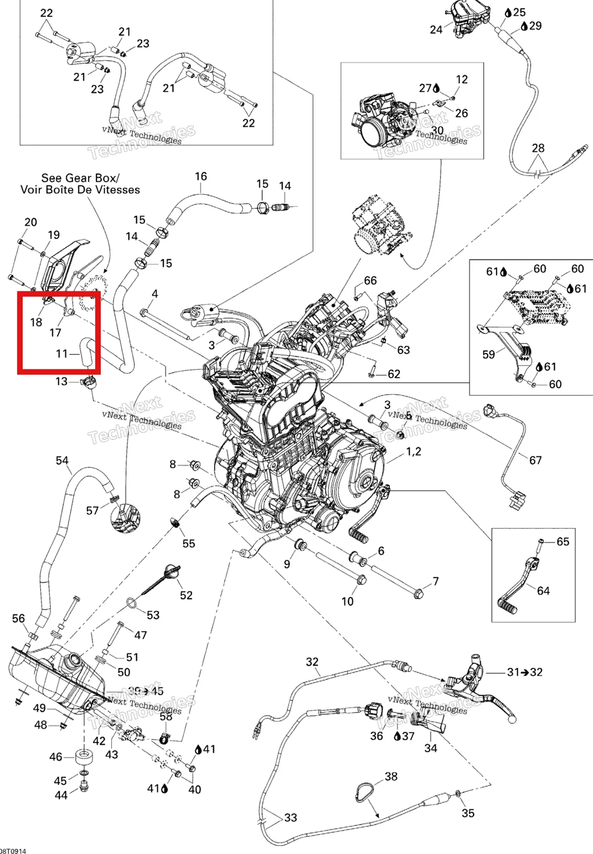 Деталь 707000701 на схеме узла Engine
