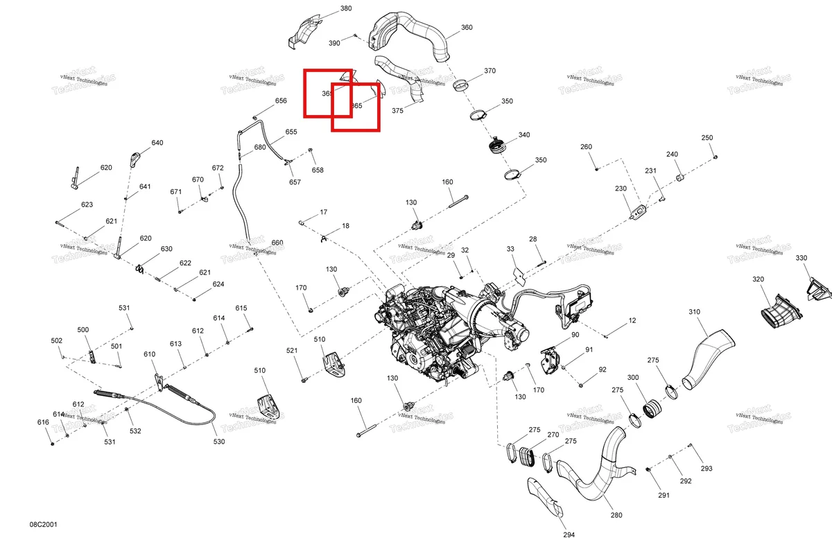 Деталь 707000991 на схеме узла 2020 Can-Am Commander 800R EFI Engine