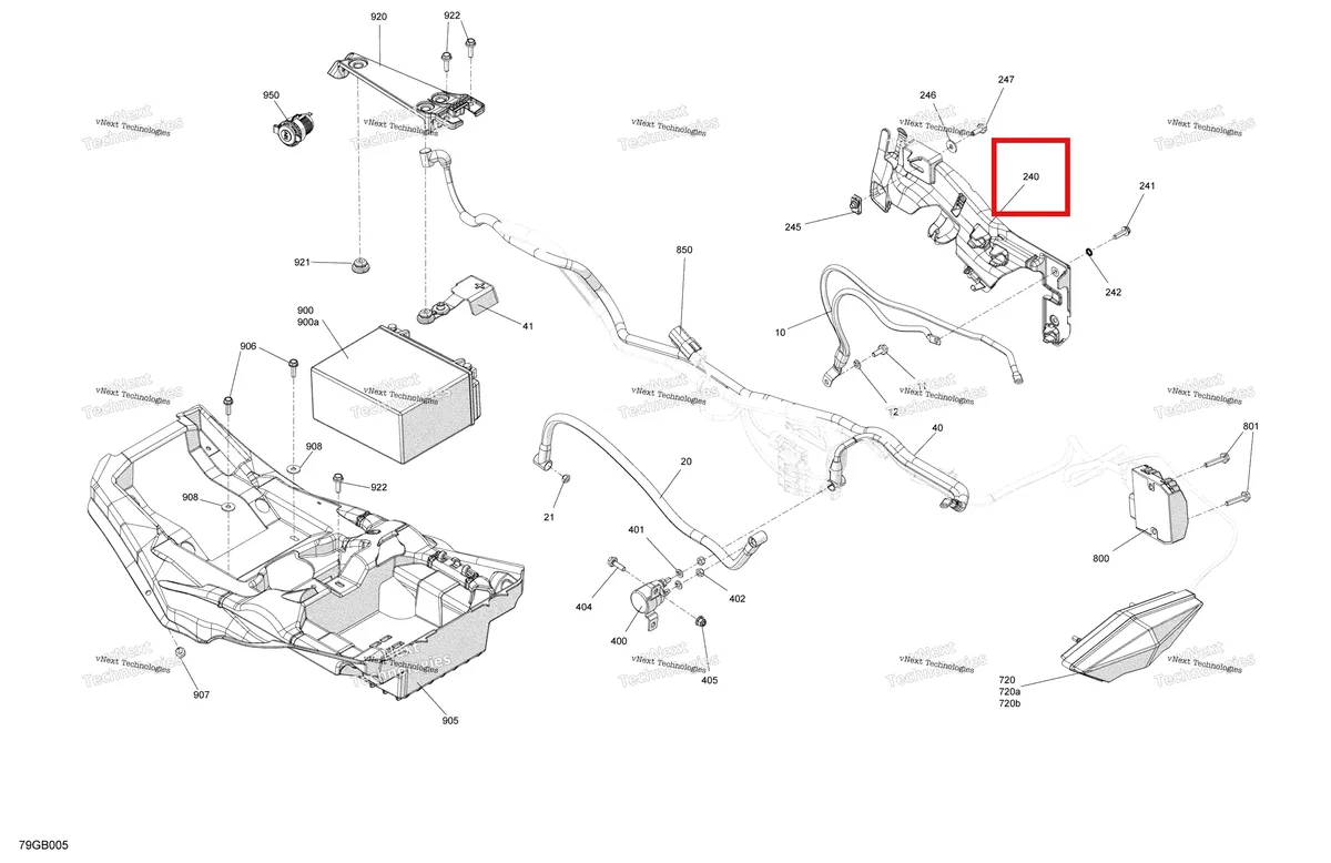 Деталь 707001280 на схеме узла 2022 Can-Am Outlander 450 EFI - Mossy Oak Edition Electric - Rear Section
