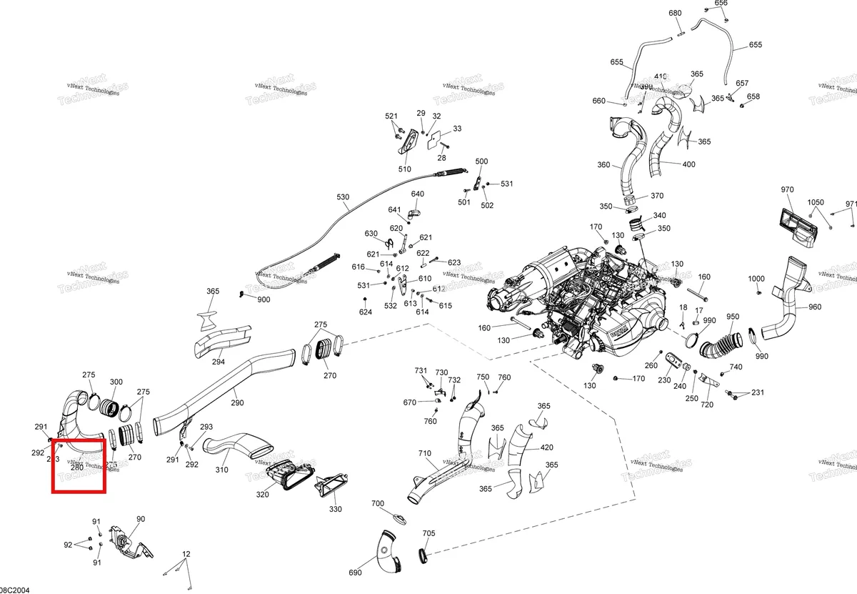 Деталь 707001339 на схеме узла 2020 Can-Am Commander MAX 1000R EFI Engine
