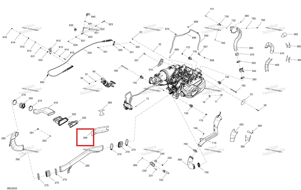 Деталь 707001346 на схеме узла 2020 Can-Am Commander MAX 800R EFI Engine