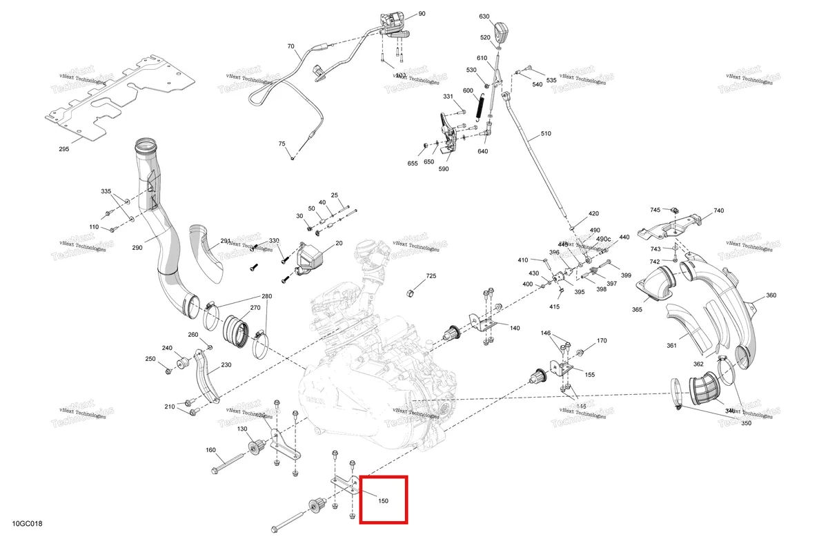 Деталь 707001409 на схеме узла 2023 Can-Am Outlander MAX 450 EFI - STD Engine - System