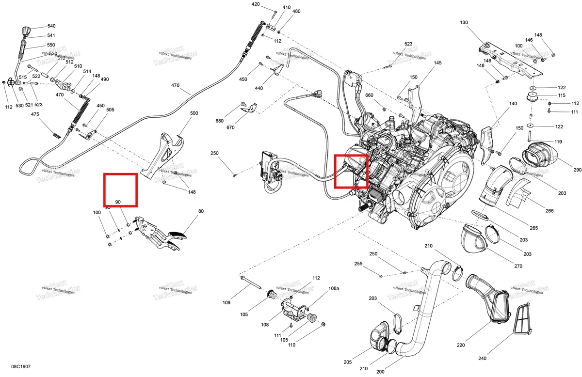 Деталь 707001721 на схеме узла 2019 Can-Am Defender MAX HD8 Engine