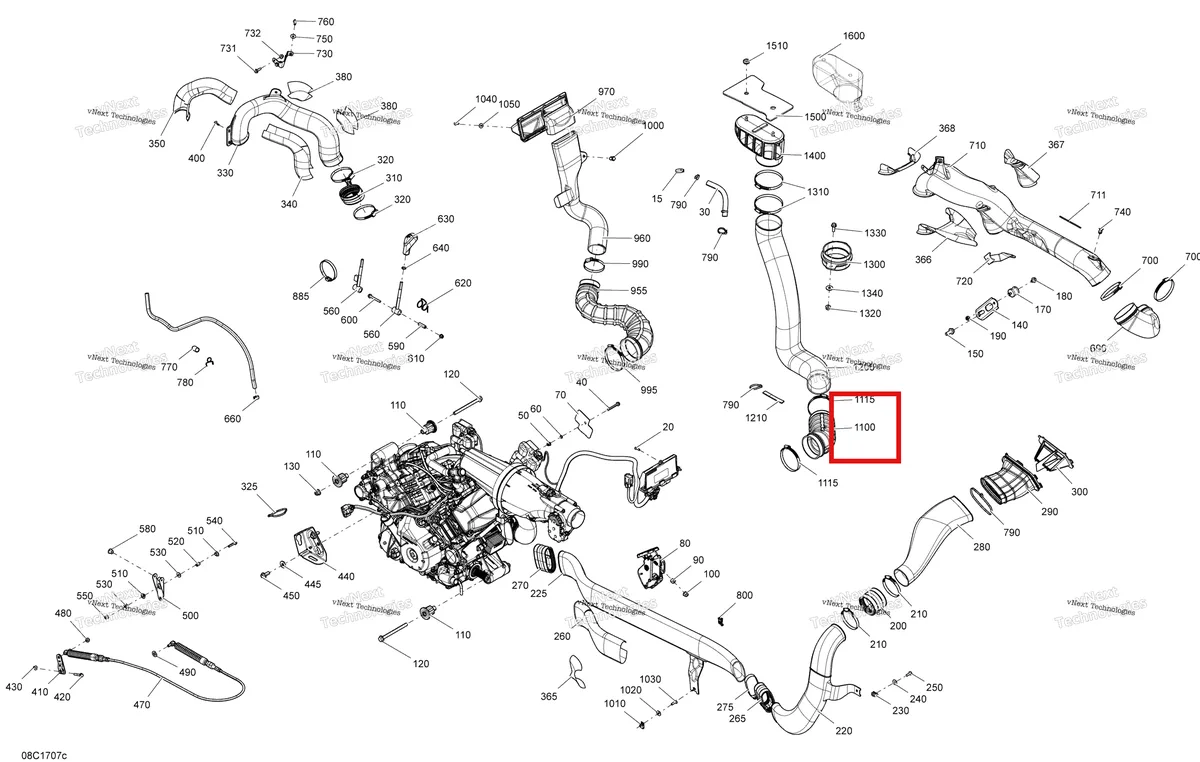 Деталь 707001727 на схеме узла 2017 Can-Am Maverick Engine - Turbo
