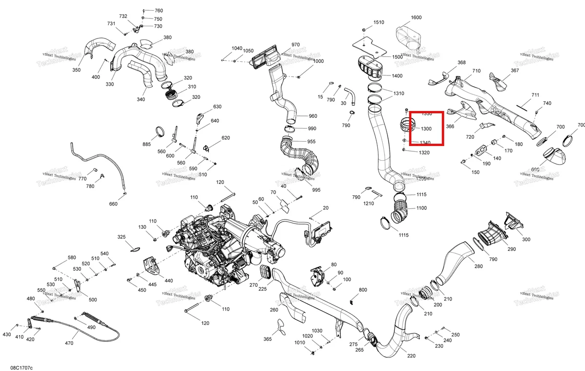 Деталь 707001729 на схеме узла 2017 Can-Am Maverick Engine - Turbo