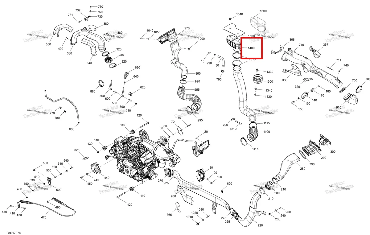 Деталь 707001730 на схеме узла 2017 Can-Am Maverick Engine - Turbo