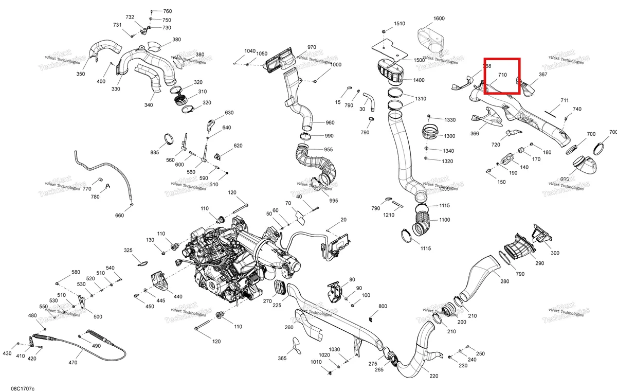 Деталь 707001733 на схеме узла 2017 Can-Am Maverick Engine - Turbo