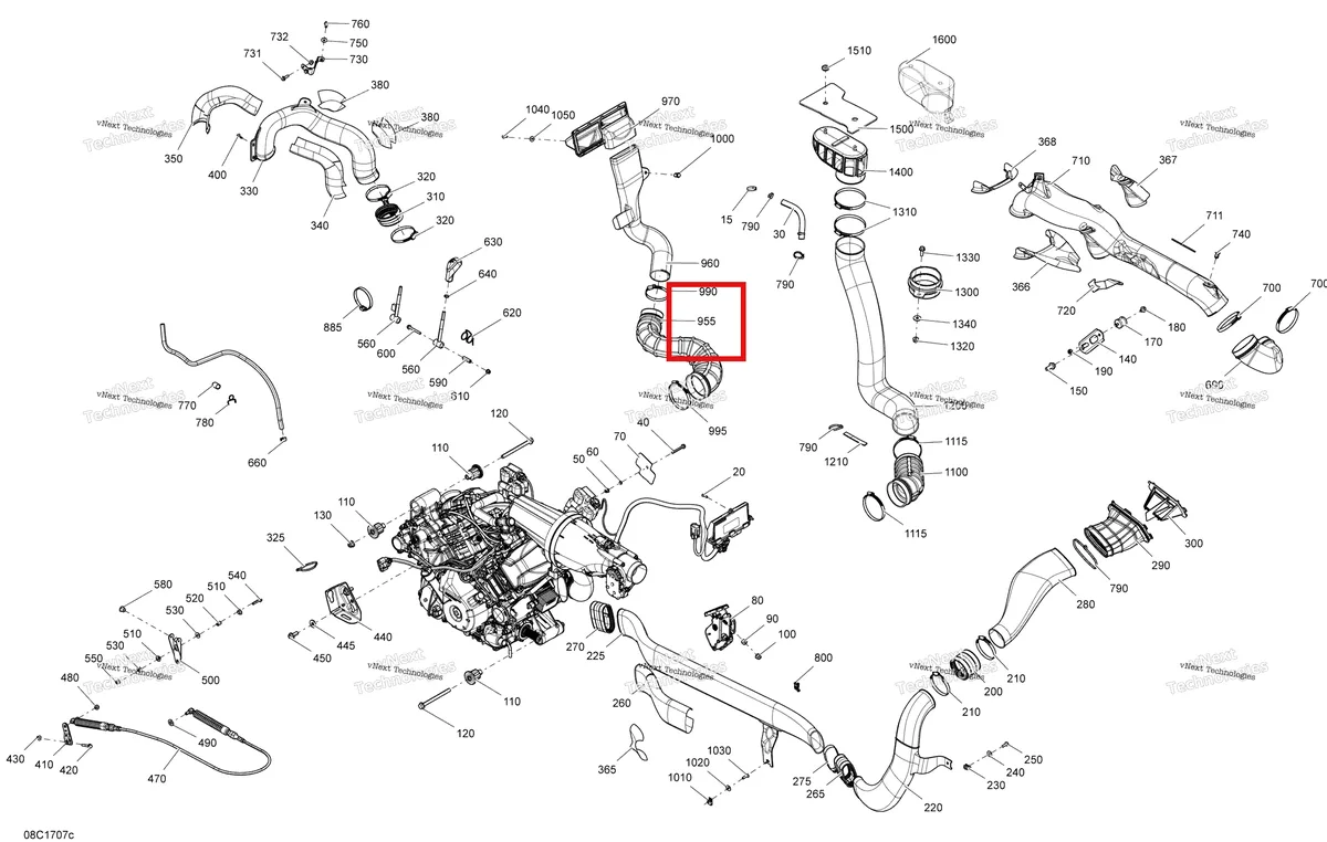 Деталь 707001734 на схеме узла 2017 Can-Am Maverick Engine - Turbo