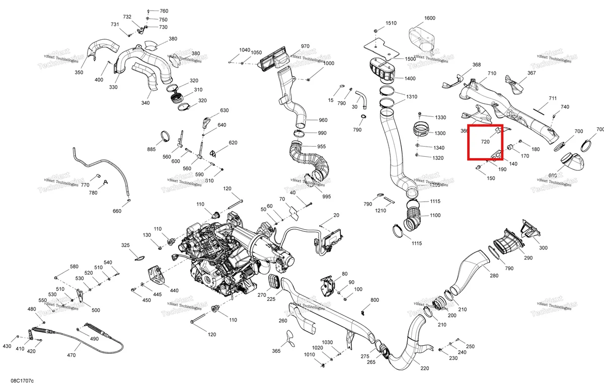 Деталь 707001735 на схеме узла 2017 Can-Am Maverick Engine - Turbo